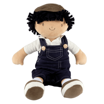 Soft boy doll in dungarees UK